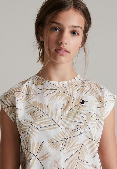 POLO - Girls lilian printed blouse - stone