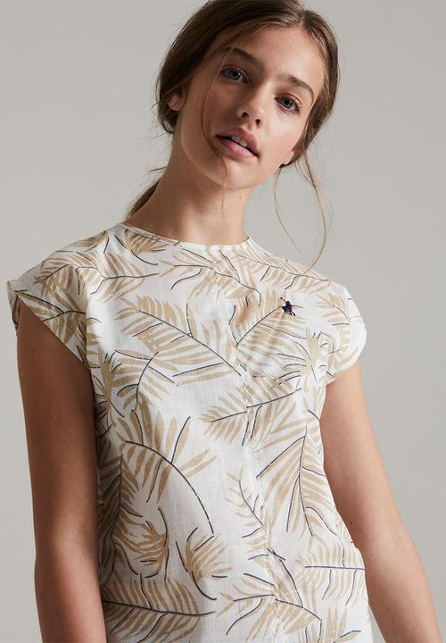 POLO - Girls lilian printed blouse - stone