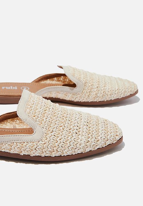 Cotton On - Shade raffia mule  - ecru/white raffia