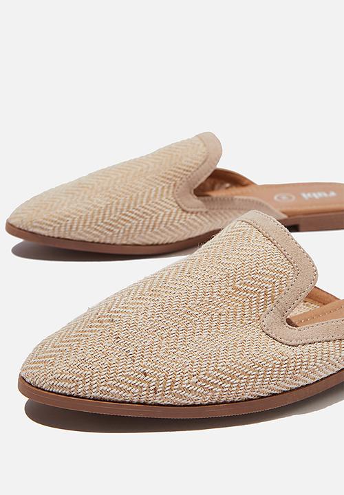 Cotton On - Shade raffia mule  - neutral zig zag texture