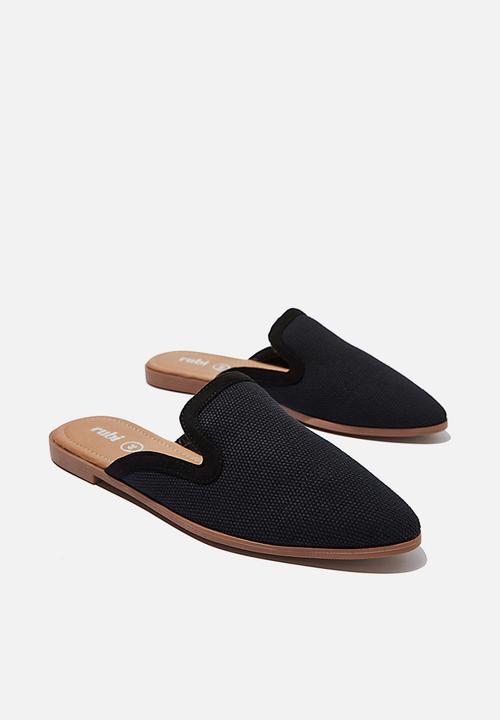 Cotton On - Shade raffia mule  - black texture