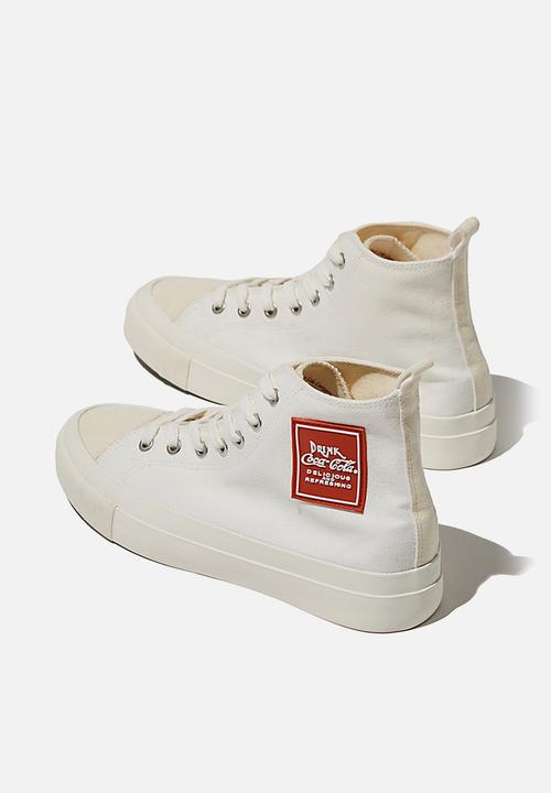 Cotton On - Coca cola britt retro high top - white