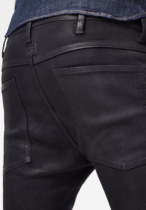 G-STAR - 5620 3d zip knee skinny-elto nero black superstretch - black