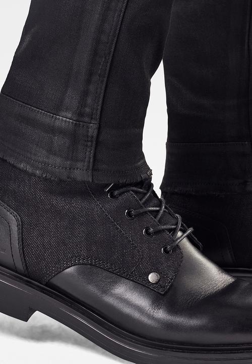 G-STAR - 5620 3d zip knee skinny-elto nero black superstretch - black