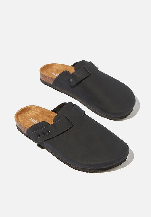 Cotton On - Rex stud closed toe mule - black