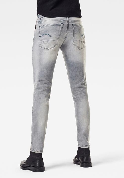 G-STAR - G-bleid slim-wess grey superstretch - mid blue