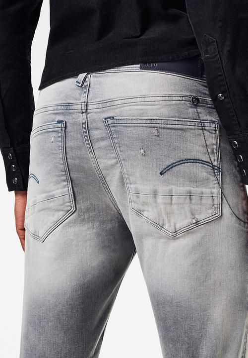 G-STAR - G-bleid slim-wess grey superstretch - mid blue