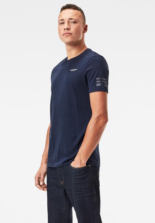 G-STAR - Text gr slim r short sleeve tee - navy