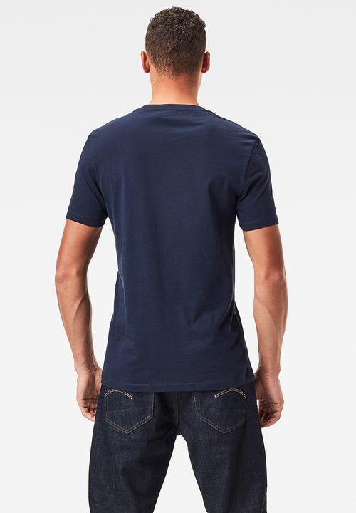 G-STAR - Text gr slim r short sleeve tee - navy