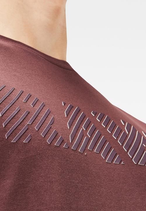 G-STAR - 3d raw. logo slim r short sleeve tee - burg
