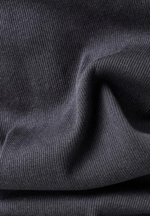 G-STAR - Plated rib half zip jirgi r long sleeve tee - cobalt