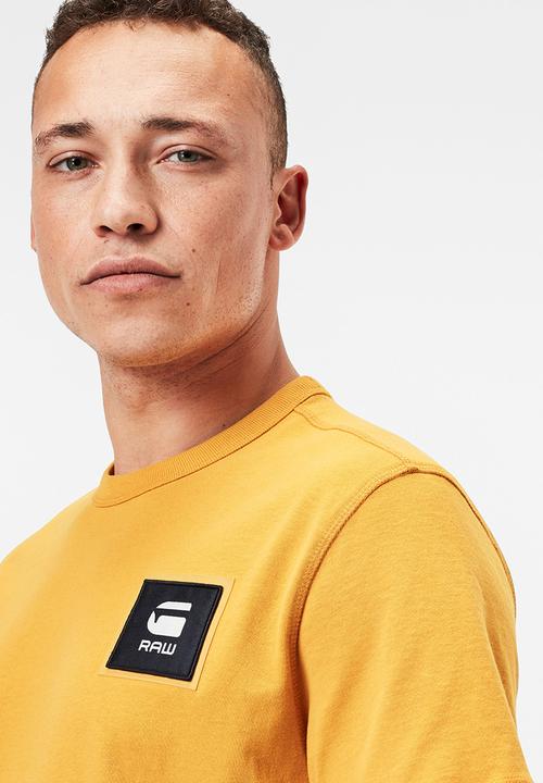 G-STAR - Badge logo+ r short sleeve tee - gold