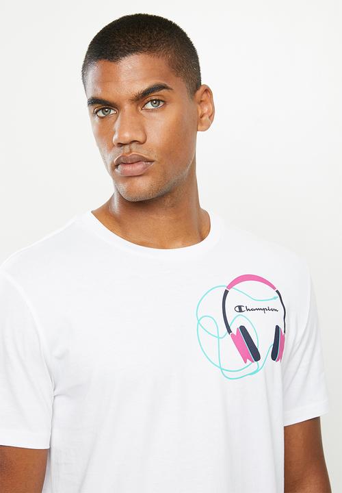 Champion - Chest logo crew neck T-shirt - white
