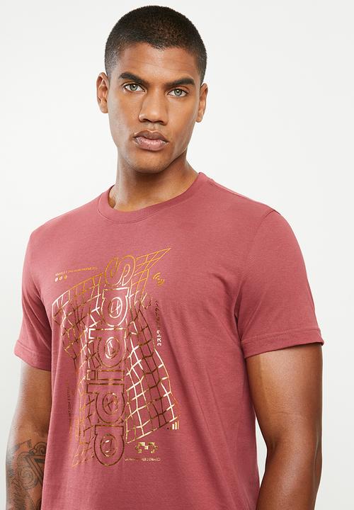 adidas Performance - Rtrmd fl tee - burgundy