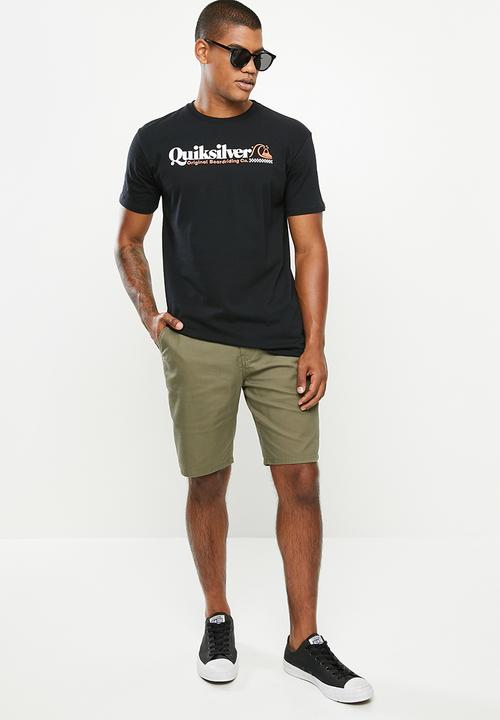 Quiksilver - Check yo self short sleeve tee - black