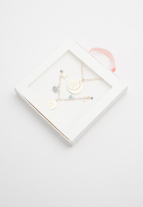 Cotton On - Bead necklace and bracelet set - gold
