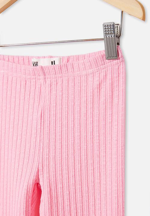 Cotton On - Huggie tights  - cali pink/textured rib