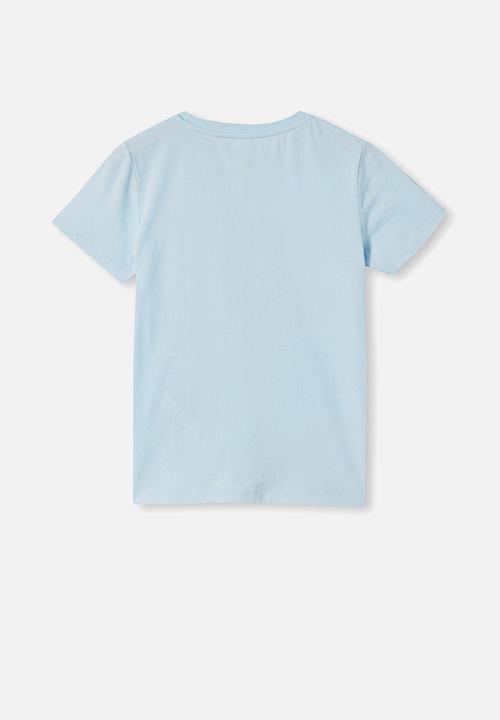 Cotton On - Stevie short sleeve embellished tee - frosty blue/ sequin crown
