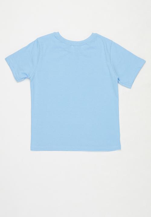Pop Candy - Boys 2 pack printed tee - blue & grey 