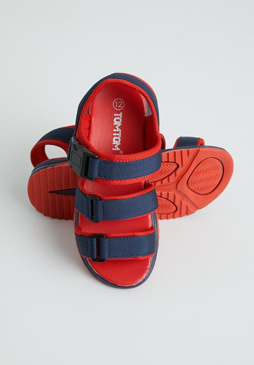 Pop Candy - Boys wjk sandal - navy & red