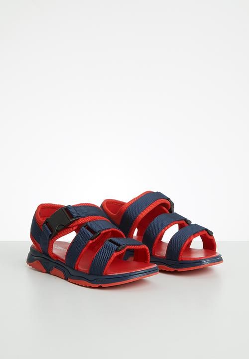 Pop Candy - Boys wjk sandal - navy & red