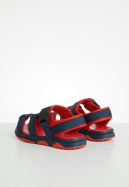 Pop Candy - Boys wjk sandal - navy & red