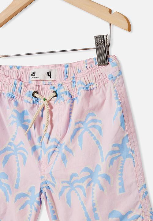Cotton On - Volly short - wild palms/pink quartz