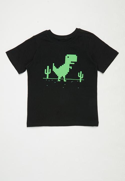 Pop Candy - Boys 2 pack printed tee - grey & black 