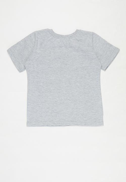 Pop Candy - Boys 2 pack printed tee - grey & black 