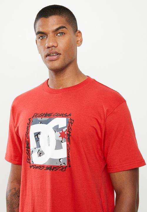 DC - Big dc square short sleeve tee - red