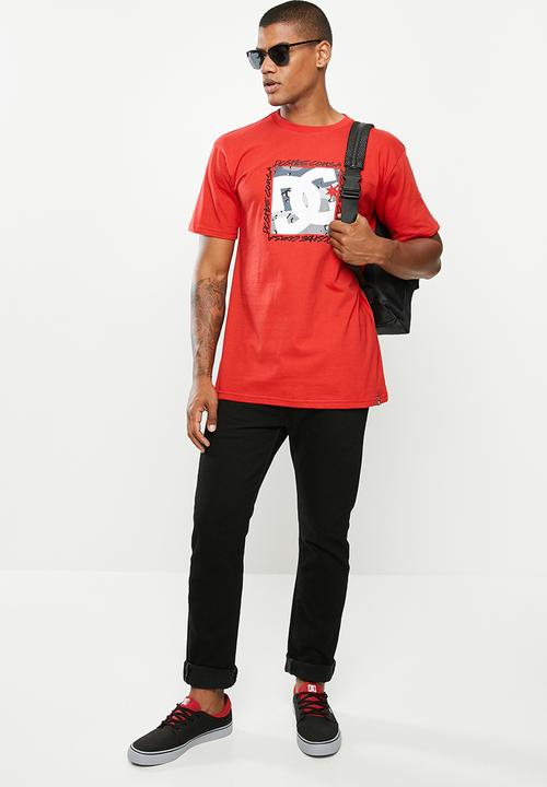 DC - Big dc square short sleeve tee - red