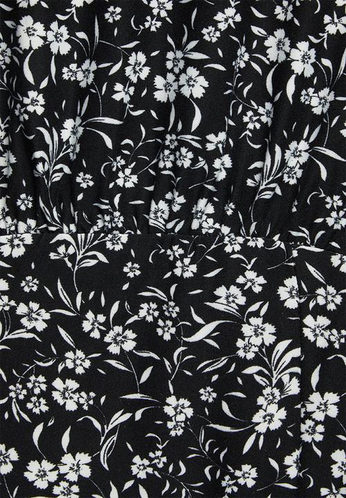 edit - Curved waist midi dress - black