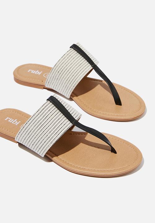 Cotton On - Everyday toe post thong - black