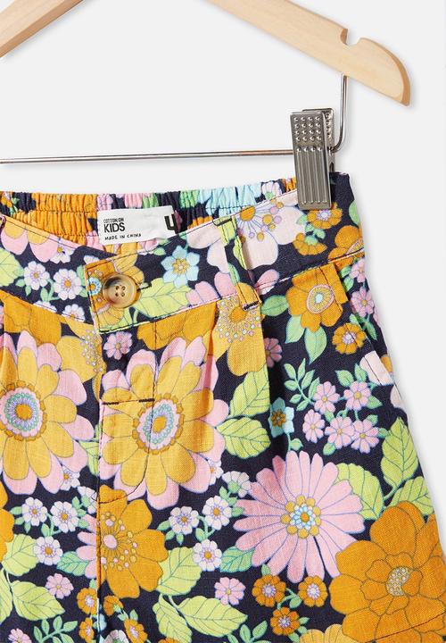 Cotton On - Cassidy short - navy blazer/ retro floral