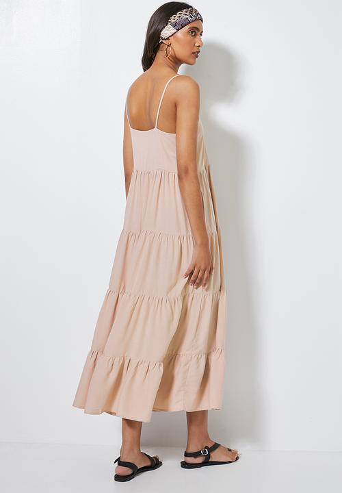 Superbalist - Tiered strappy midi - neutral 
