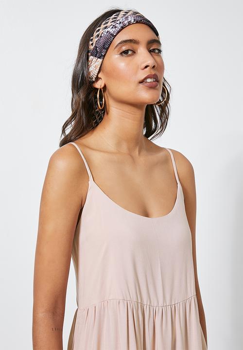 Superbalist - Tiered strappy midi - neutral 