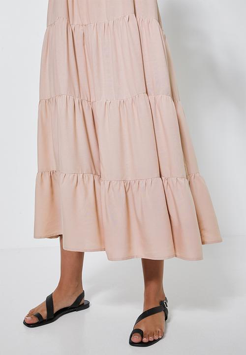 Superbalist - Tiered strappy midi - neutral 