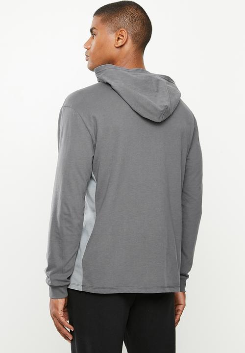 Hurley - Df Harvey long sleeve hood - dark grey