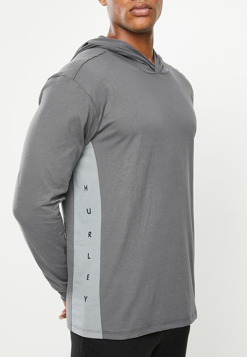 Hurley - Df Harvey long sleeve hood - dark grey