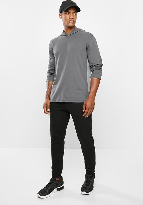 Hurley - Df Harvey long sleeve hood - dark grey