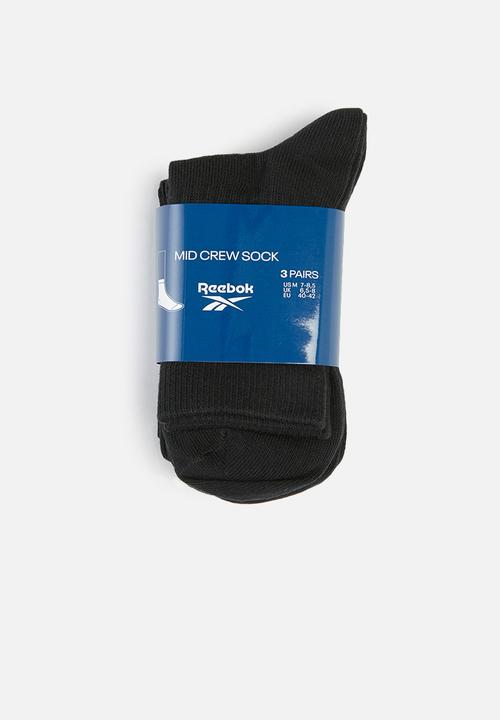 Reebok - Act core 3 pack crew socks - black