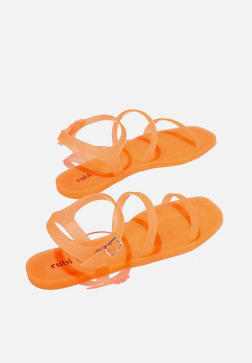 Cotton On - Triple strap jelly sandal - neon orange