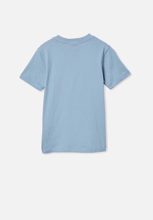 Cotton On - Co-lab short sleeve tee - lcn mt dusty blue/biggie