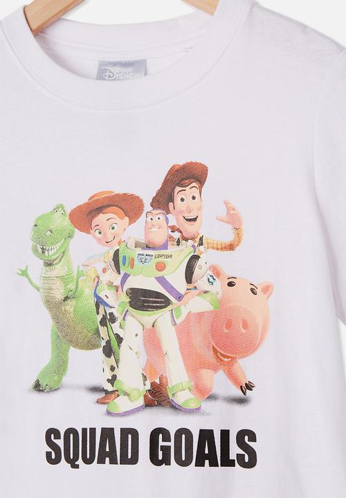 Cotton On - Co-lab short sleeve tee -  lcn dis white / toy story squad