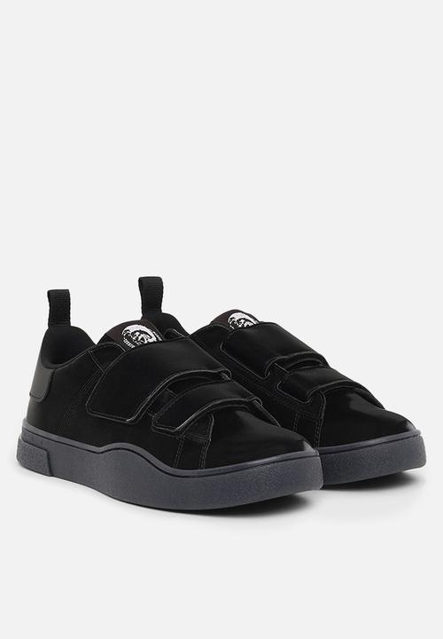 Diesel  - S-clever low strap w sneakers - black