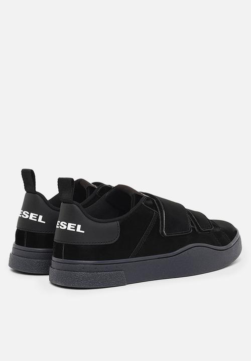 Diesel  - S-clever low strap w sneakers - black
