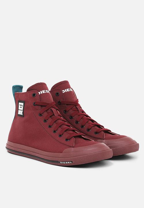 Diesel  - S-astico mid cut sneakers - tawny red