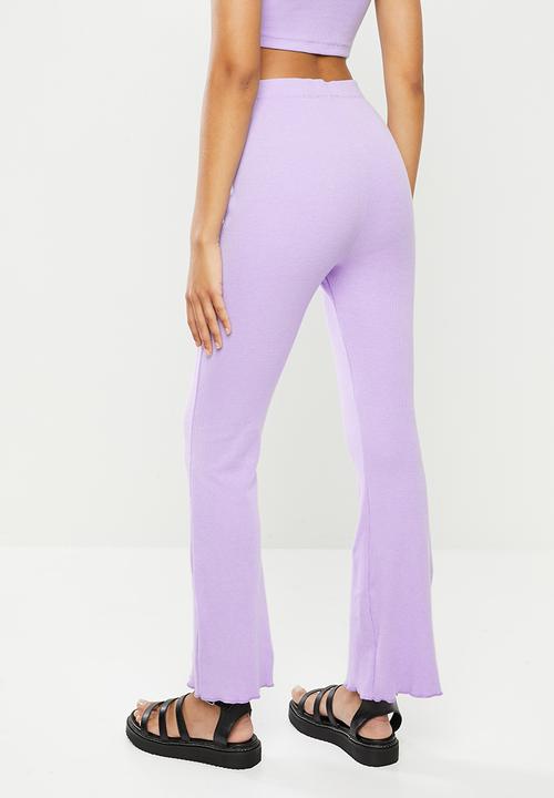 Blake - Ribbed flare pant - lilac