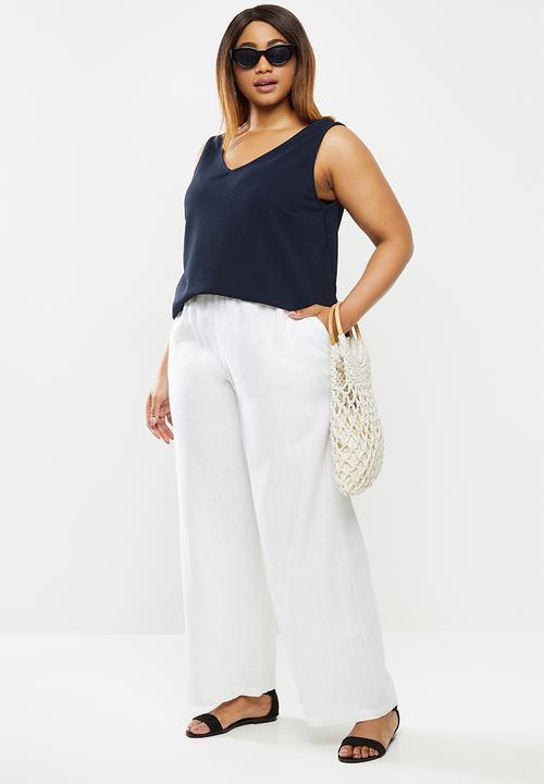 edit Plus - V-neck textured vest - navy