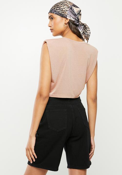 Blake - Cropped muscle tee - pink 